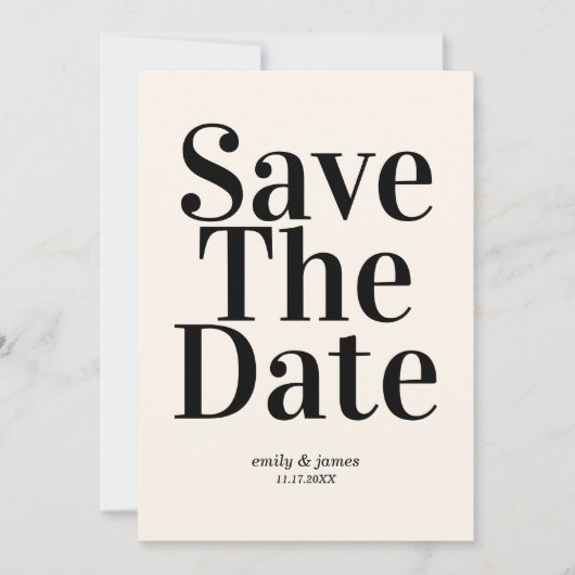 Save The Date Élégant mariage rétro Enregistrer la date (Devant)