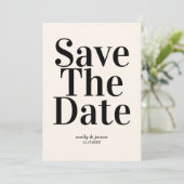 Save The Date Élégant mariage rétro Enregistrer la date (Debout devant)