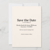 Save The Date Élégant mariage rétro Enregistrer la date (Dos)