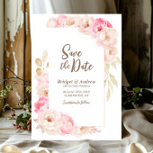 Save The Date Élégant Mariage rose