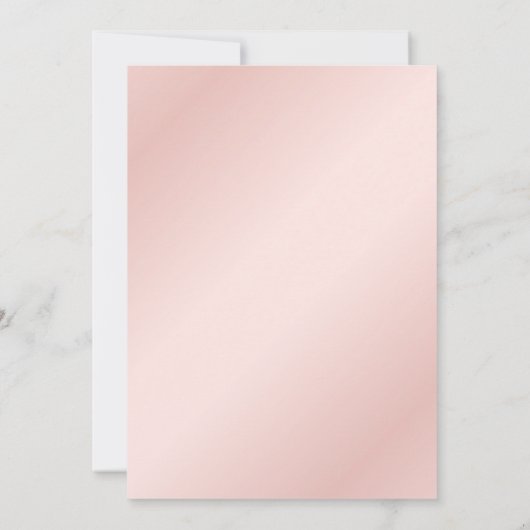 Save The Date Élégant Mariage rose et or (Dos)