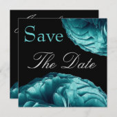Save The Date Elégant mariage Rose turquoise Enregistrer la date (Devant / Derrière)
