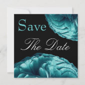 Save The Date Elégant mariage Rose turquoise Enregistrer la date (Devant)
