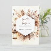 Save The Date Élégant Mariage Rustique Imprimable (Debout devant)