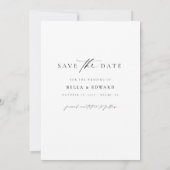 Save The Date Élégant Mariage simple (Dos)