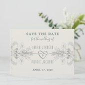 Save The Date Élégant Mariage Simple Script (Debout devant)
