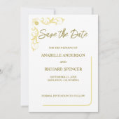 Save The Date Élégant Mariage Victorien Enregistrer La Date (Devant)