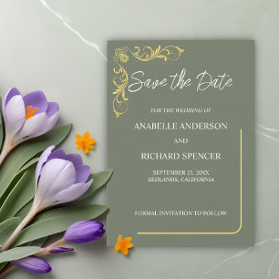 Save The Date Élégant Mariage Victorien Enregistrer La Date