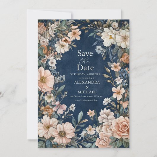 Save The Date Élégant Mariage victorien Royal Elegance (Devant)