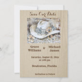 Save The Date Élégant Mariage Western Boho (Devant)