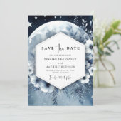 Save The Date Élégant Mariage Whimsy Moonlit (Debout devant)