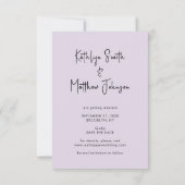 Save The Date Elegant Mauve Fun Script moderne Mariage photo (Dos)
