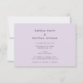 Save The Date Elegant Mauve Modern Script Mariage photo (Dos)
