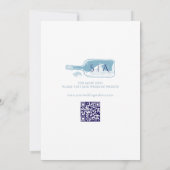 Save The Date Élégant Message dans une Bouteille Bleue de Mariag (Dos)