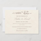 Save The Date Élégant minimal hors Mariage blanc (Devant)