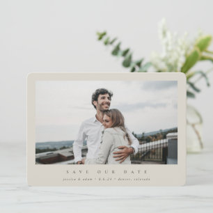 Save The Date Élégant minimal moderne photo simple