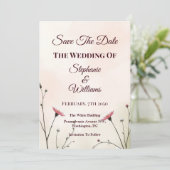 Save The Date Elegant Minimalist Typography Wedding (Debout devant)