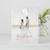Save The Date Elegant Minimalist  Wedding Thank You Card (Debout devant)