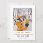 Save The Date Élégant minimaliste Mariage photo moderne (Devant)
