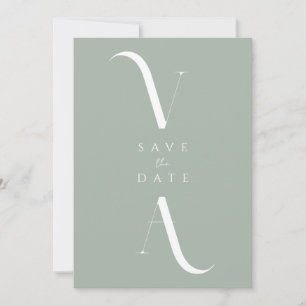 Save The Date Élégant minimaliste moderne Sage Mariage vert