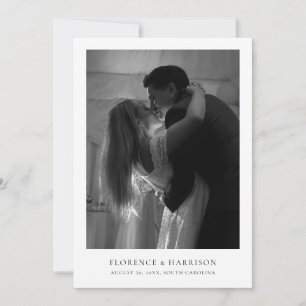 Save The Date Élégant Minimaliste Photo Mariage Enregistrer la D