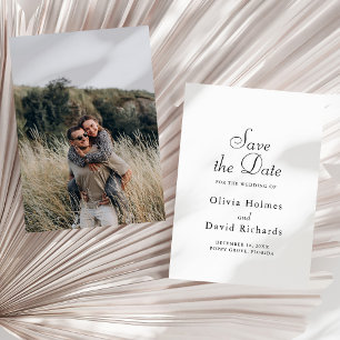Save The Date Élégant minimaliste photo personnalisée Enregistre
