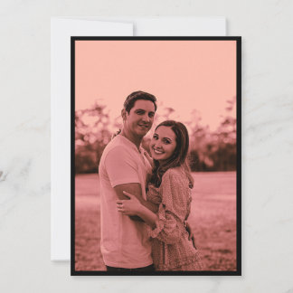 Save The Date Élégant Minimaliste Rose Poussiéreuse Photo Enregi