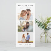 Save The Date Elegant Modern Photo Collage Wedding (Debout devant)