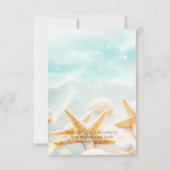 Save The Date Elegant Modern Starfish Shells Ocean Beach Wedding (Dos)
