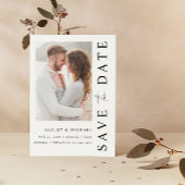 Save The Date Elégant Moderne 2 Photo Mariage Enregistrer La Dat