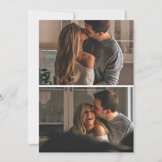 Save The Date Elégant Moderne 3 Photo Mariage Enregistrer La Dat (Dos)