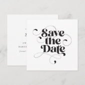 Save The Date Élégant Moderne Calligraphie Classique Carré (Devant / Derrière)