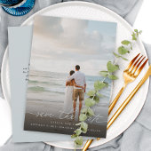 Save The Date Élégant Moderne Écriture Photo Mariage Enregistrer