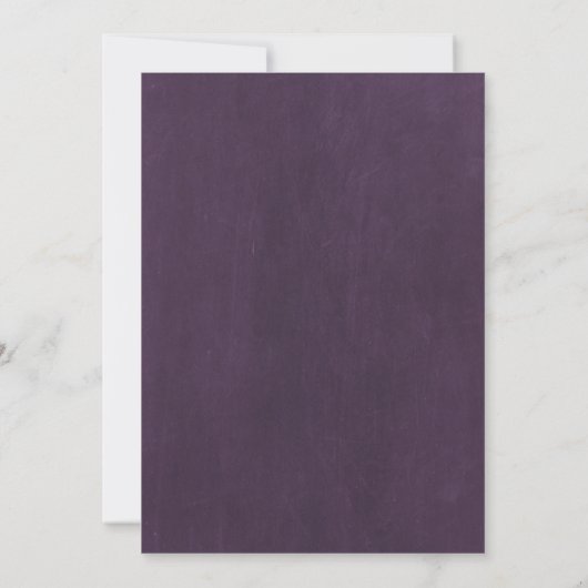 Save The Date Elégant Moderne Eggplant Purple Enregistrer la Dat (Dos)