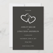 Save The Date Élégant Moderne Éléments simples Mariage (Devant)