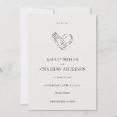 Save The Date Élégant Moderne Éléments simples Mariage (Devant)