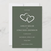 Save The Date Élégant Moderne Éléments simples Mariage (Devant)