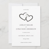 Save The Date Élégant Moderne Éléments simples Mariage (Devant)