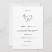 Save The Date Élégant Moderne Éléments simples Mariage (Devant)