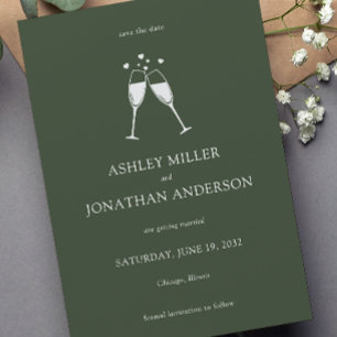 Save The Date Élégant Moderne Éléments simples Mariage