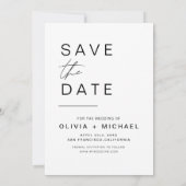 Save The Date Élégant moderne Enregistrer la date Photo Minimali (Dos)