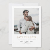 Save The Date Elégant moderne Gold photo mariage Enregistrer la  (Devant)
