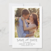 Save The Date Élégant moderne QR Code Mariage photo (Devant)