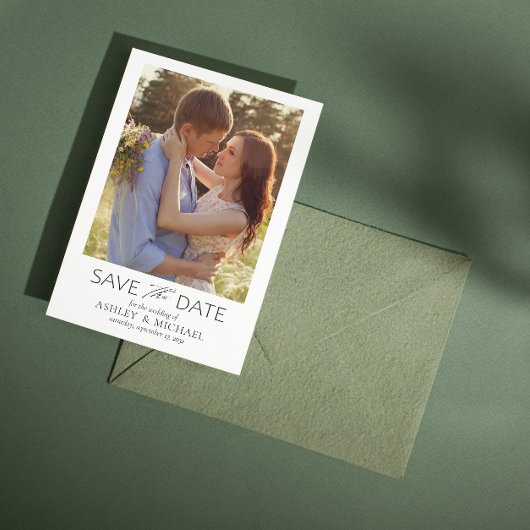 Save The Date Élégant moderne QR Code Mariage photo