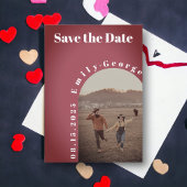 Save The Date Élégant moderne romantique Couple Arch Mariage pho