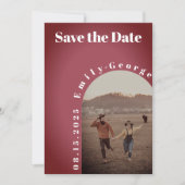 Save The Date Élégant moderne romantique Couple Arch Mariage pho (Devant)