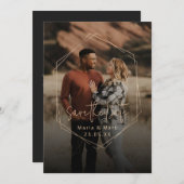 Save The Date Élégant moderne stylé, Enregistrez la date avec ph (Devant / Derrière)