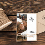Save The Date Élégant Monogramme Asymétrique Photos Mariage<br><div class="desc">Mariage élégant enregistrer la date personnalisée avec trois de vos photos dans un design asymétrique et votre monogramme avec une belle esperluette.</div>