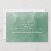 Save The Date Élégant monogramme vert d'aquarelle (Dos)