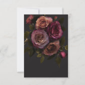 Save The Date Elégant Moody Muted Rust & Burgundy Floral Mariage (Dos)